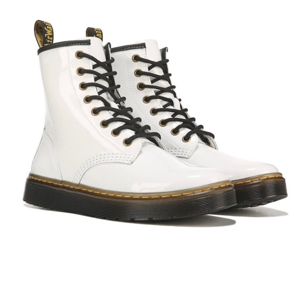 Dr Martens Zavala 8 Eyelet Combat Lace up Leather Boots Size 8